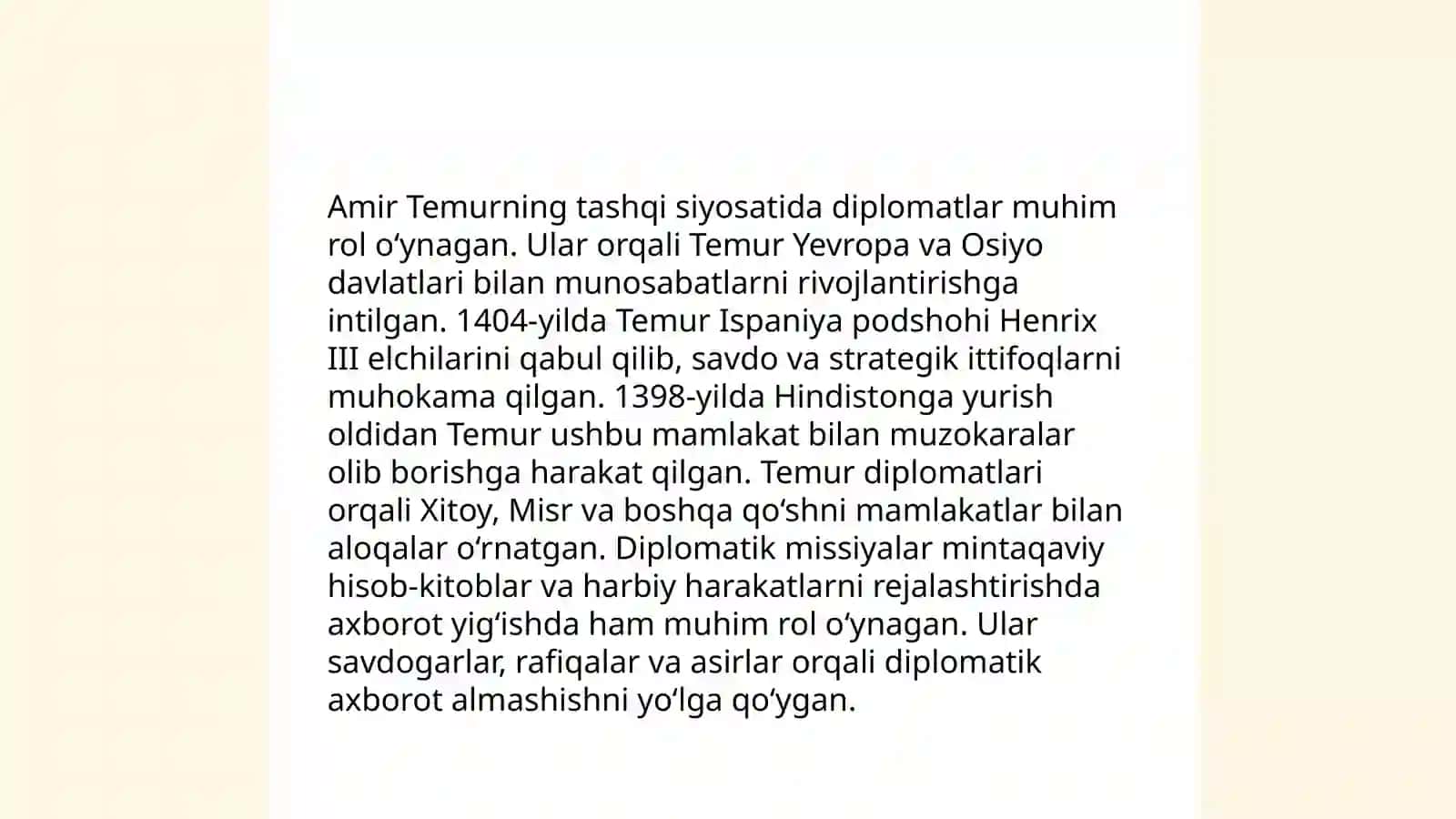 Amir Temur davlati va Misr o'rtasidagi diplomatik yozishmalar 4