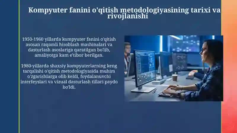 Zamonaviy kompyuterlar bo'limini o'qitish metodikasi 4