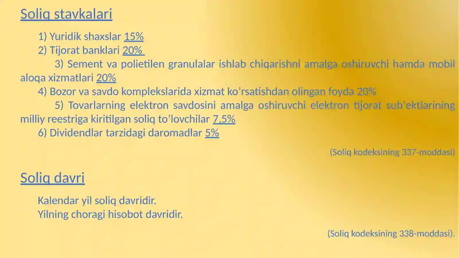 Xo’jalik korxonalarini soliq hisobotlari mazmun-mohiyati 4