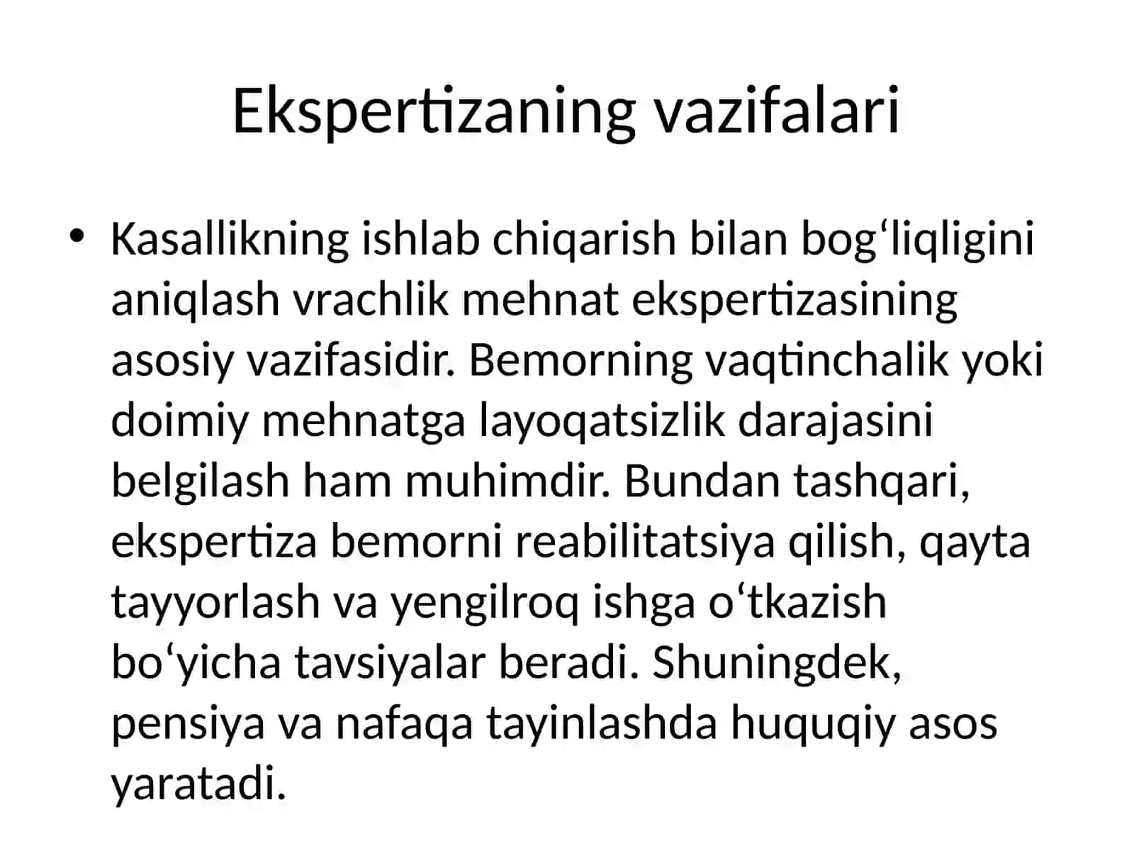 Kasb kasalliklarida vrachlik mehnat ekspertizasi 4