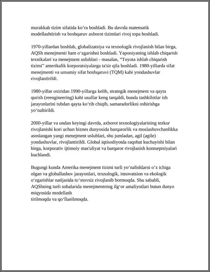 MENEJMENTNING AMERIKA MODELI 4