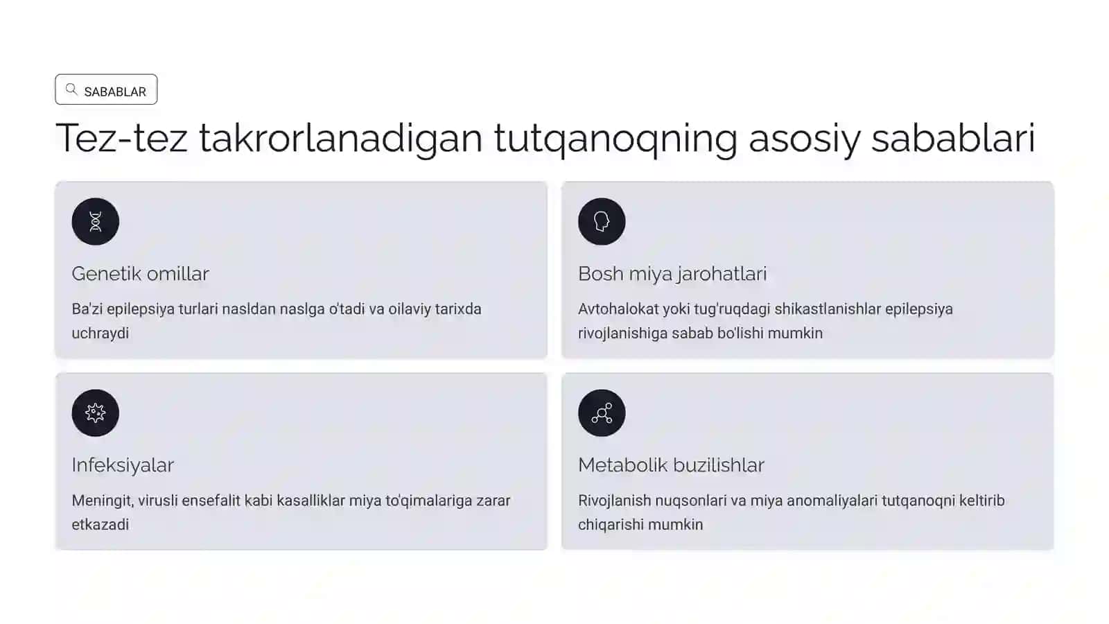 Bolalarda Tez-tez Takrorlanadigan Epileptik Tutqanoq: Sabablar, Belgilar va Davolash 4