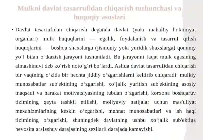 Mulkchilik munosabatlarining iqtisodiy tizimdagi o‘rni 4