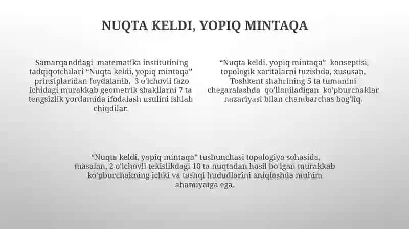 Ko'p nuqtalar geometriyada, masalan, 2 o'lchovli tekislikda 3 dan ortiq nuqtalarning bir-biriga nisbatan joylashuvini 4