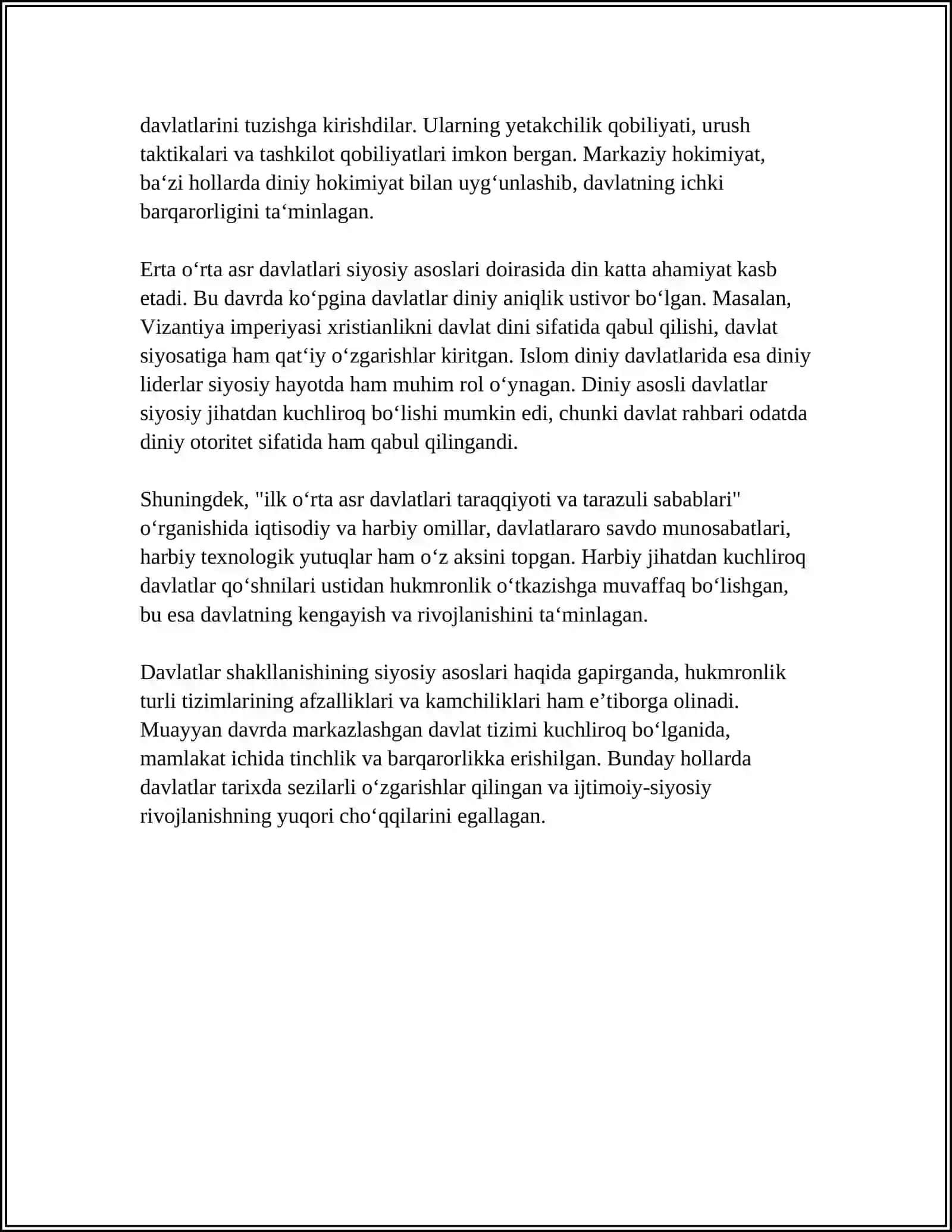 ILK ORTA ASR DAVLATLARI TARAQIYOTI VA TARAZULI SABABLARI 4