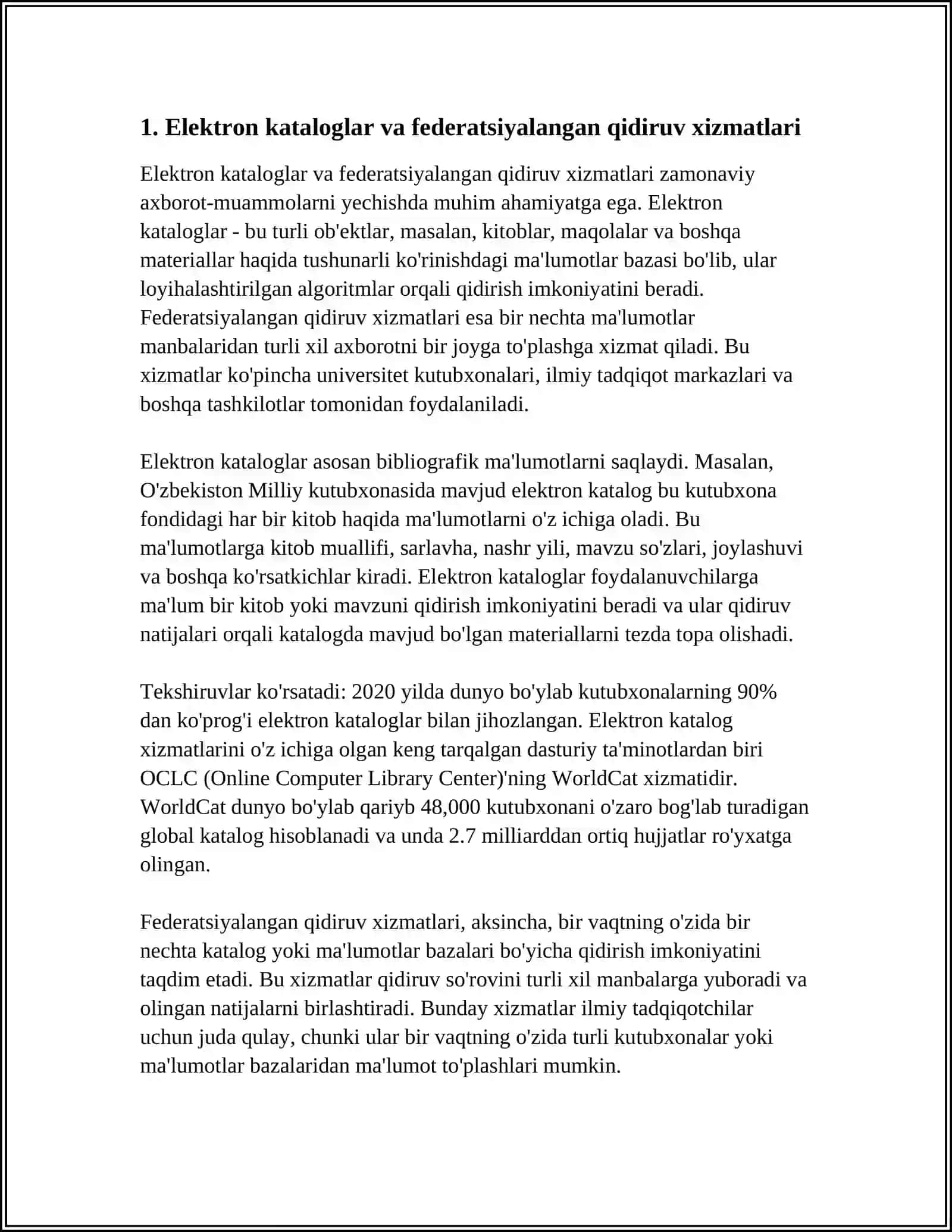 ELEKTRON KUTUBXONA TIZIMLARIDA INTEGRATSIYALASHGAN XIZMATLAR 4