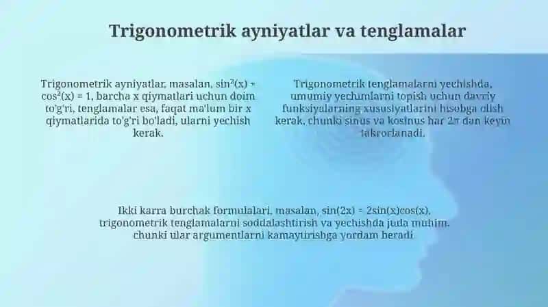 Trigonometriya haqida tushuncha 4
