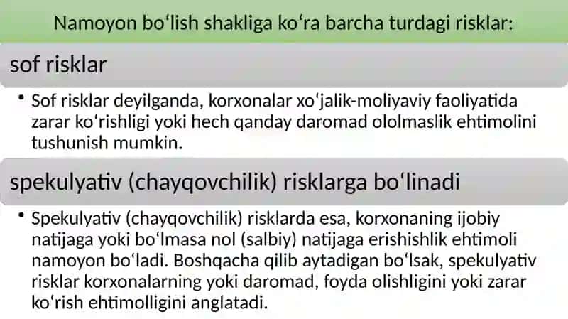 Moliyaviy risklarni mohiyati va ahamiyati 4