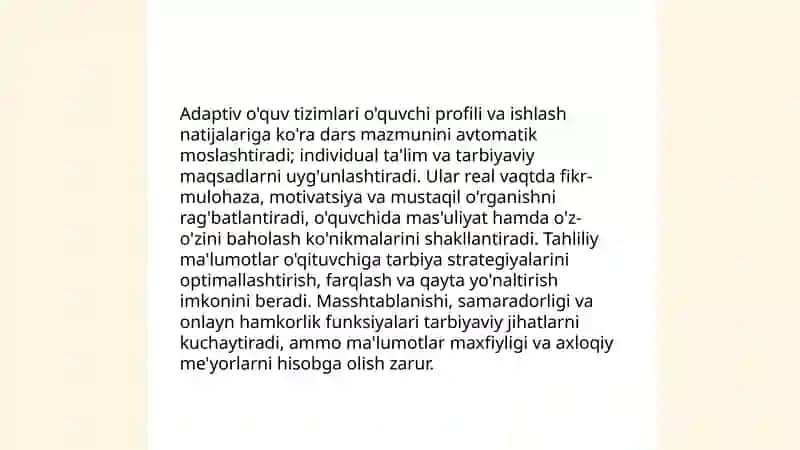 Tarbiya jarayonini amalga oshirishda innovatsion texnologiyalardan foydalanish 4