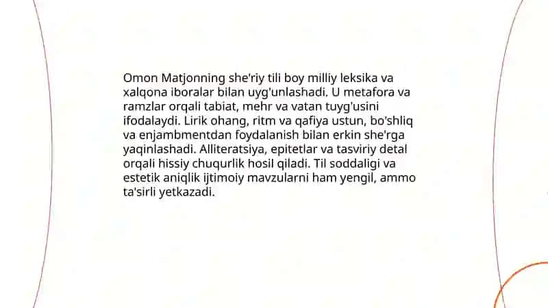 Omon Matjon she'riyati tahlili 4