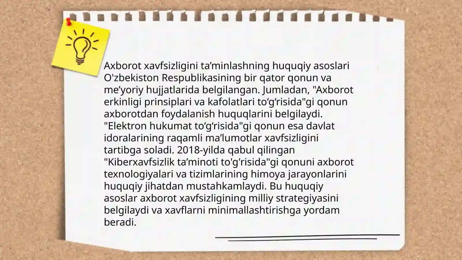 Axborot xavfsizligi muammolari. Axborotlarni himoyalashning tarkibiy qismlari va usullari 4