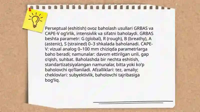 Ovoz buzilishlariga ega boʻlgan shaxslarni tekshirish 4