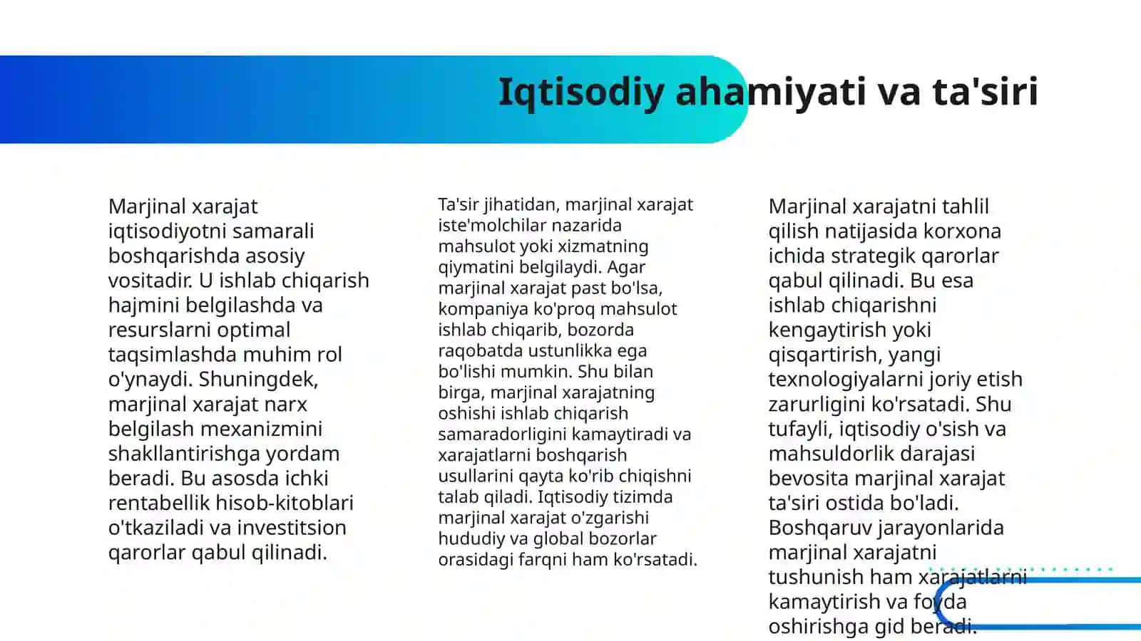 Standart marjinal xarajat ostida haqiqiy xarajatni aniqlash va amaliy misollar 4