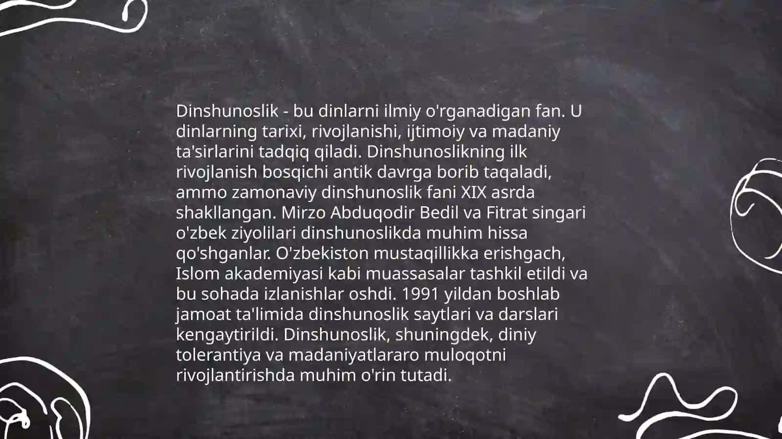 Dinshunoslikning fan sifatida shakllanishi, predmeti, funksiyalari va kategoriyalari 4