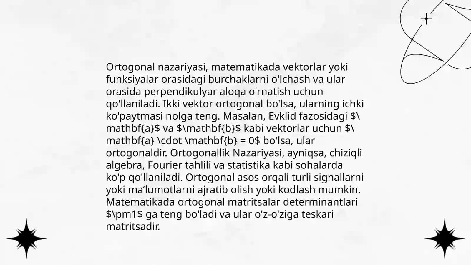 Ortogonallash jarayoni 4