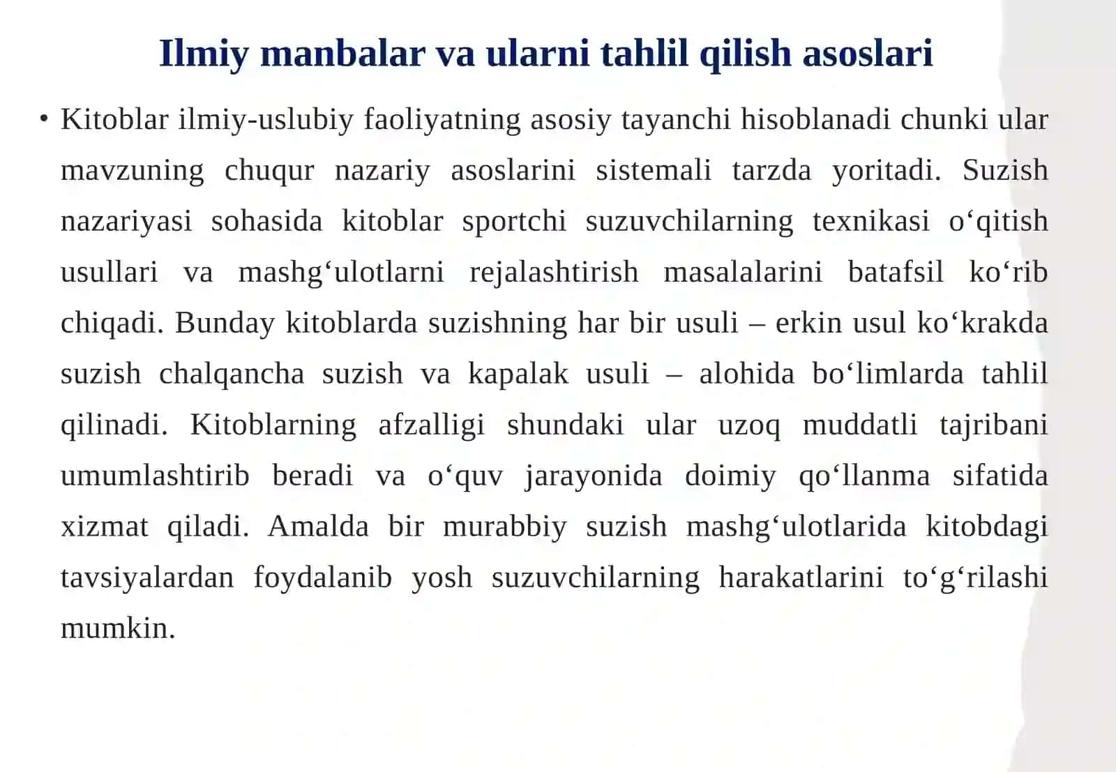 Ilmiy-uslubiy faoliyat damanbalarni tahlili, annotatsiya va bibliografiya 4