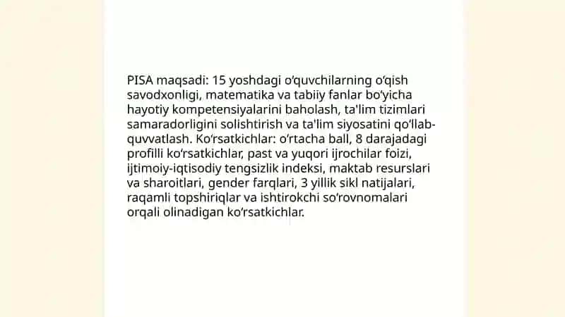 Xalqaro baholash dasturlari 4