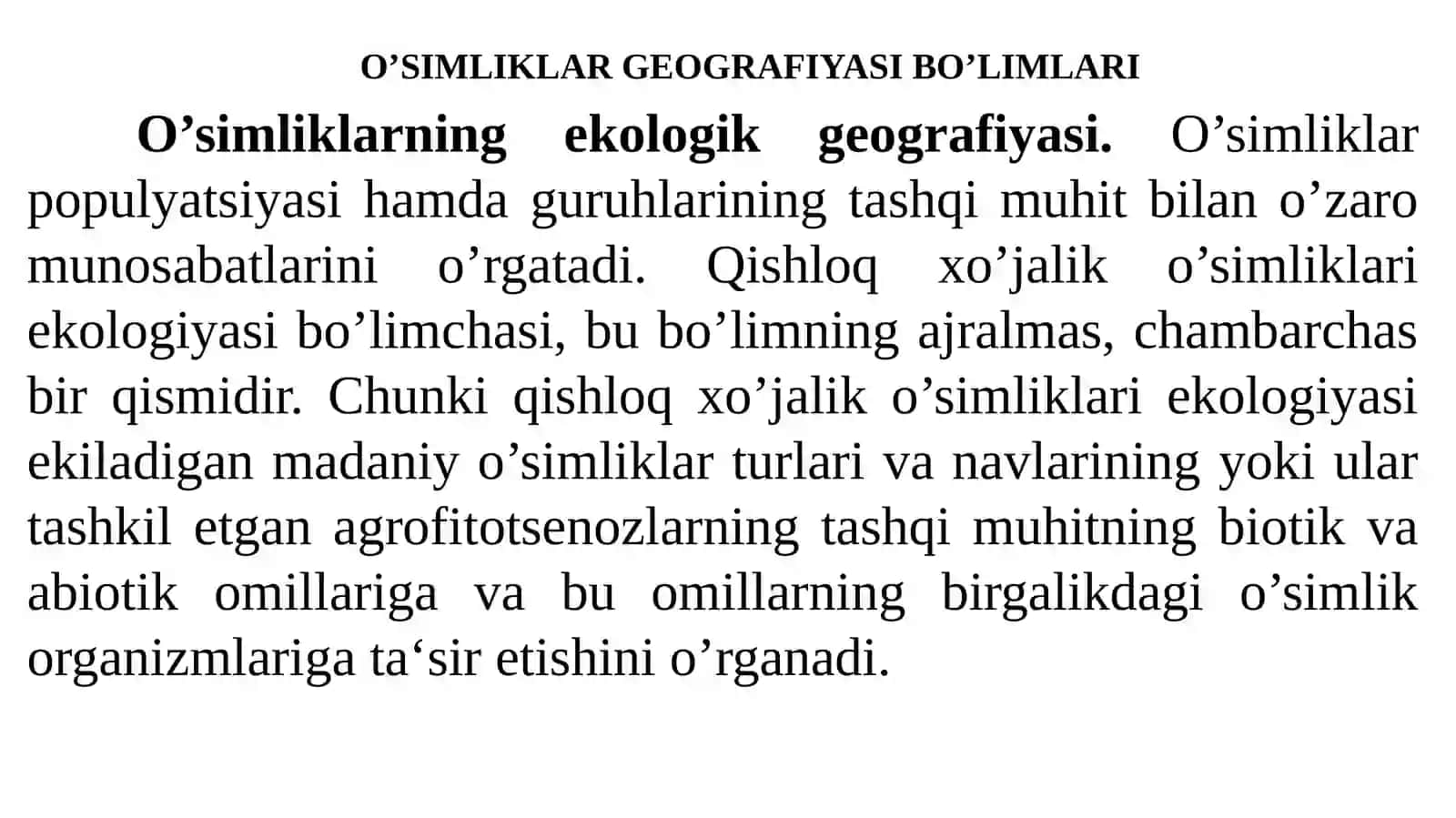 O’SIMLIKLAR GEOGRAFIYASI 4