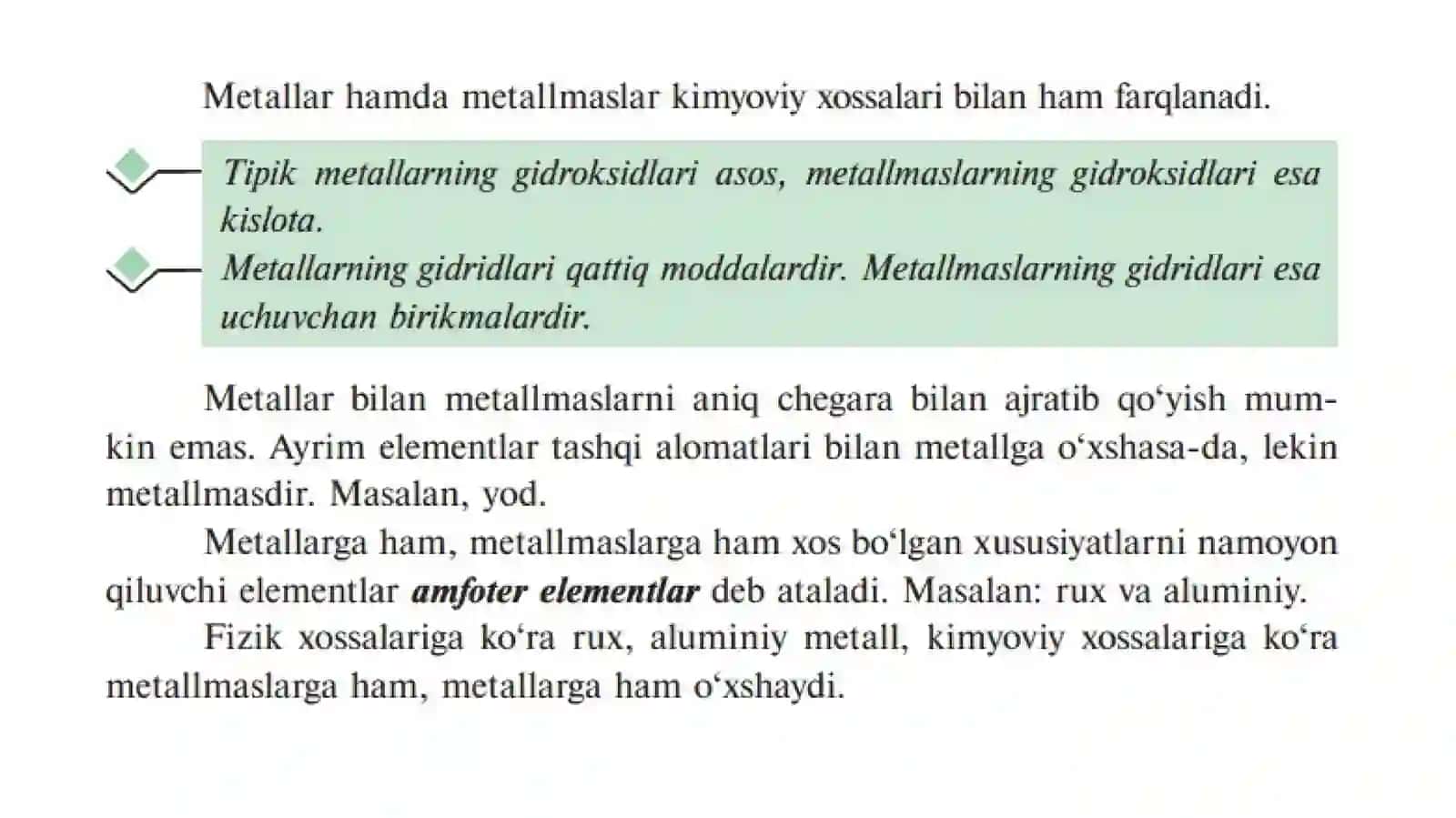 Davriy qonun va davriy jadvalni o‘qitish metodikasi 4