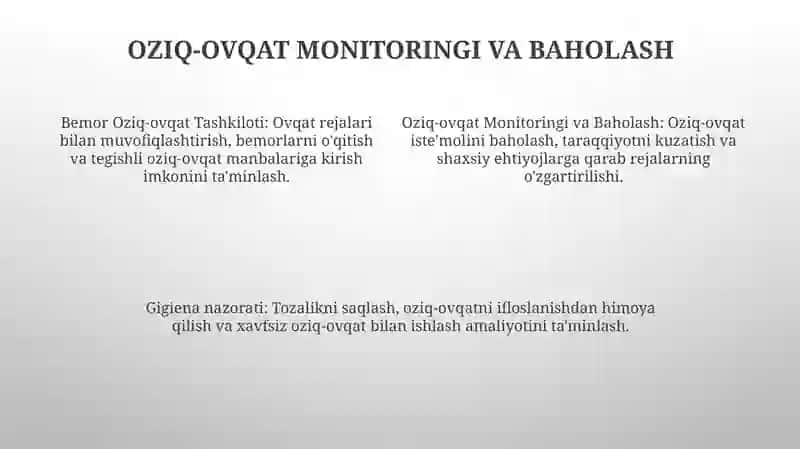 Bemorlarning ovqatlanishini tashkil qilish va uning gigenik nazorati 4