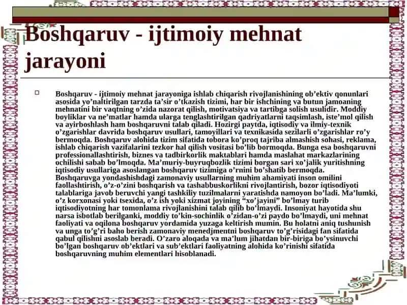 Korxona va tashkilotning ijtimoiy rivojlanishi - boshqaruvining asosi 4