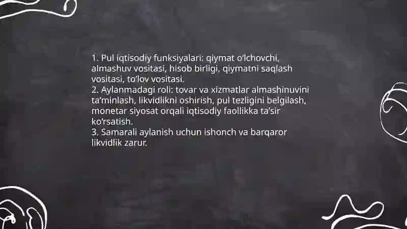 Pul aylanmasi 4