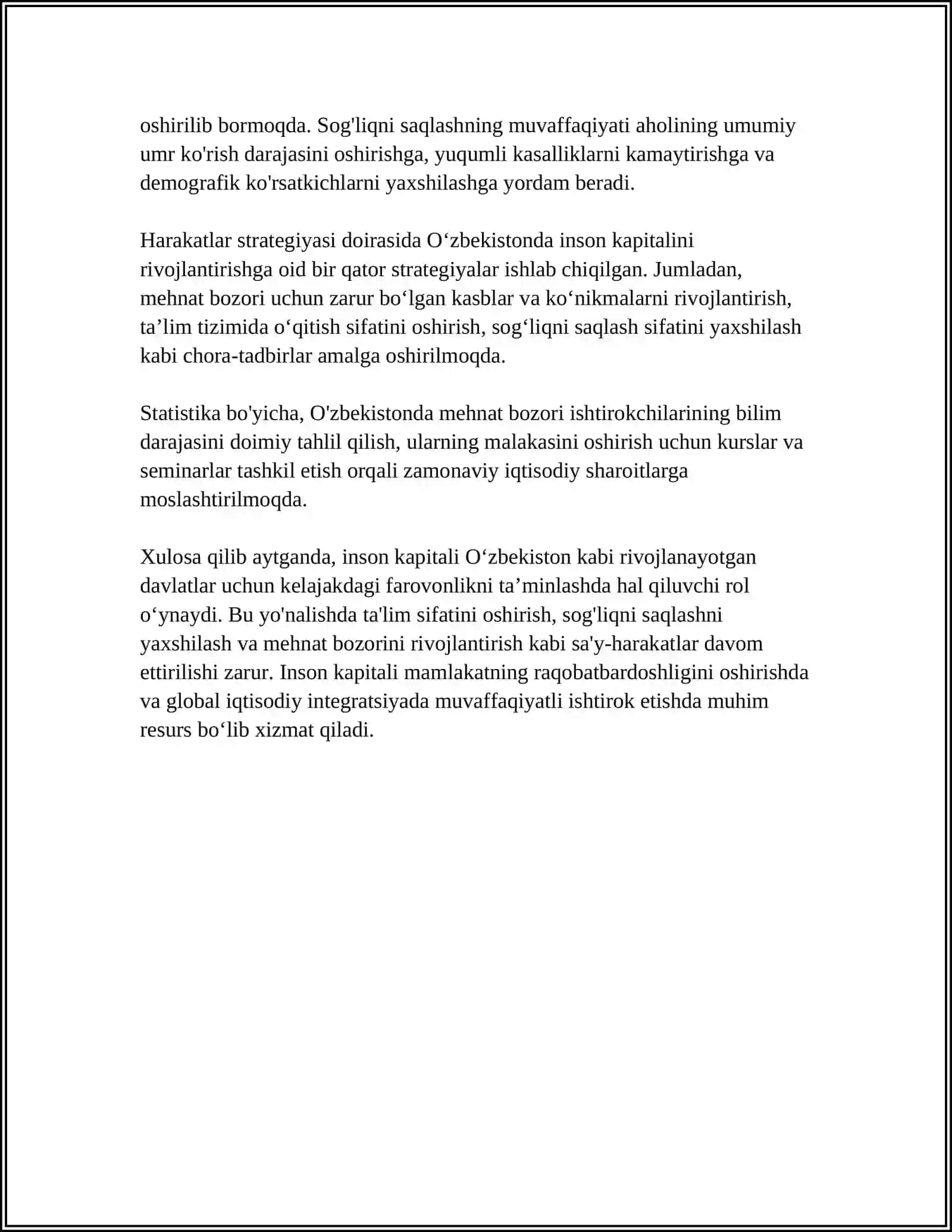 INSON KAPITALINI BOSHQARISH: ZAMONAVIY USULLAR VA YONDASHUVLAR 4