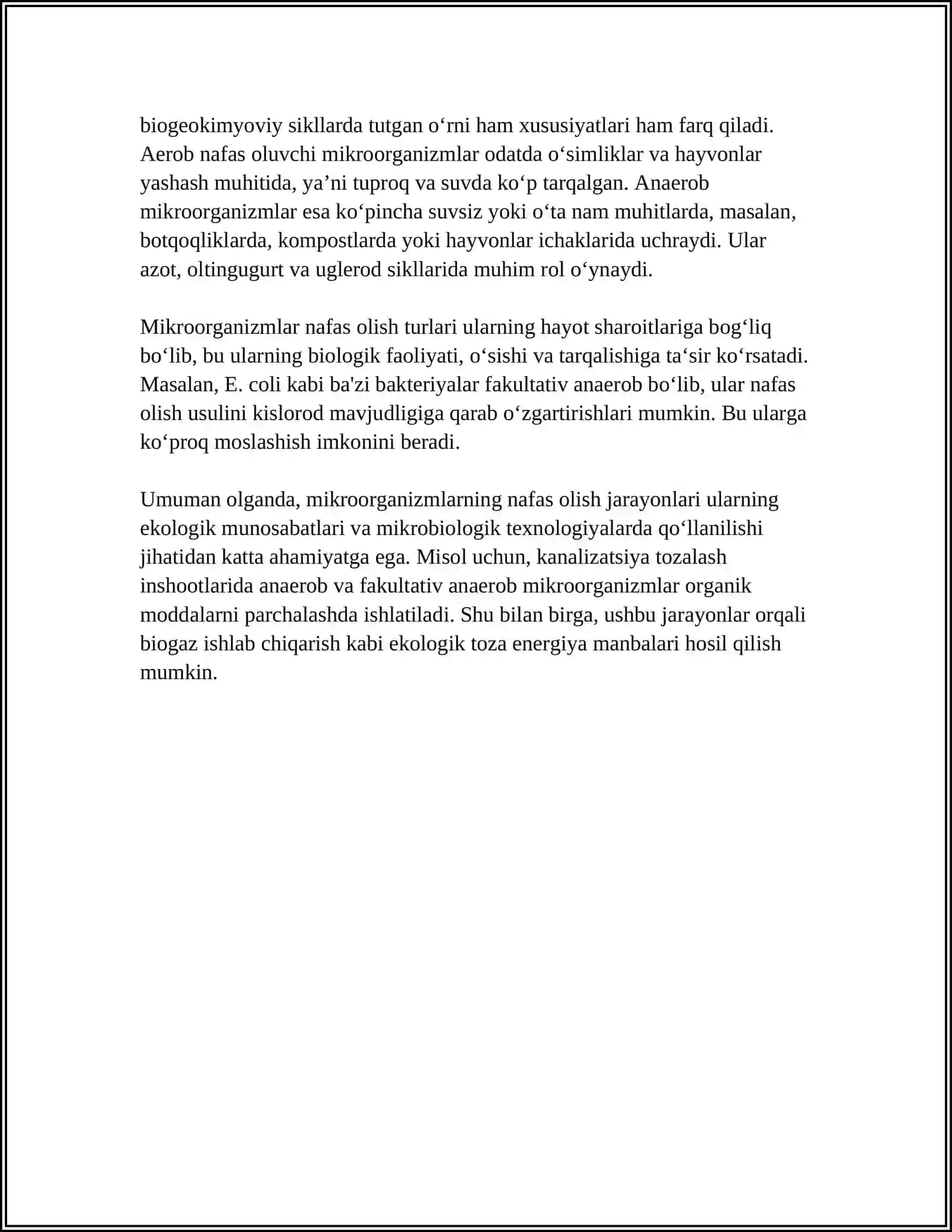 MIKROORGANIZMLARNING NAFAS OLISHI MIKROORGANIZM FERMENTLARI 4