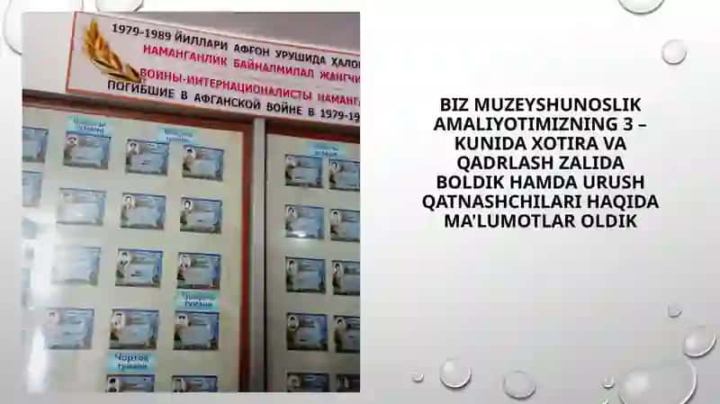 Egamnazarova Mahliyoning muzeyshonoslik malaka amaliyotidan tayyorlagan taqdimot ishi 4