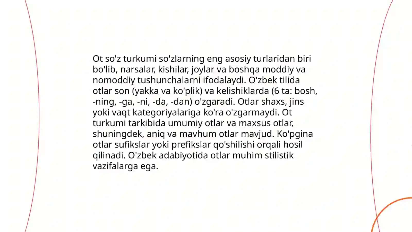 So'z turkumlarini o'rganishda xosil qilinadigan orfogirafik bilimlar 4