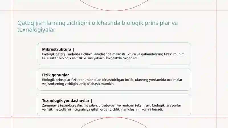 Biologik to'qimalar va qattiq jismlarning zichligini o'lchash usullari 4