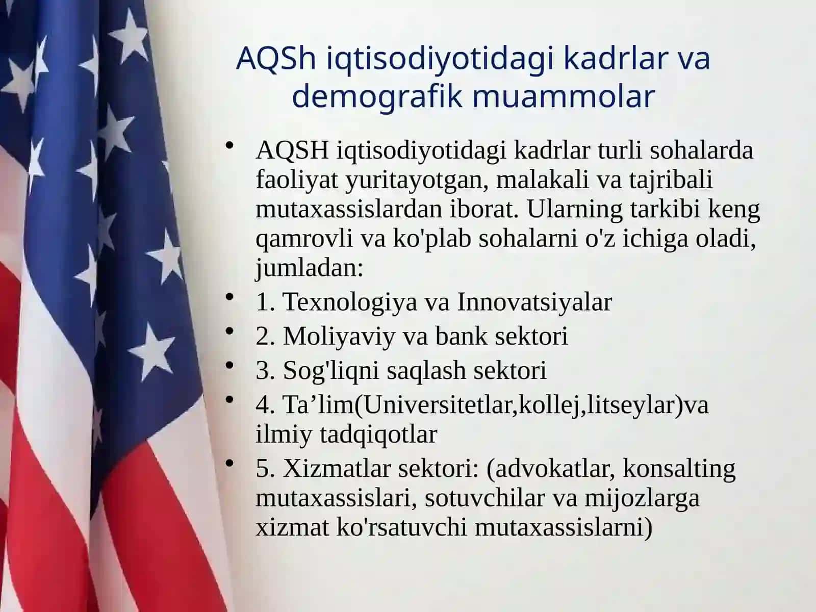 AQSh iqtisodiyotidagi kadrlar va demografik muammolar 4