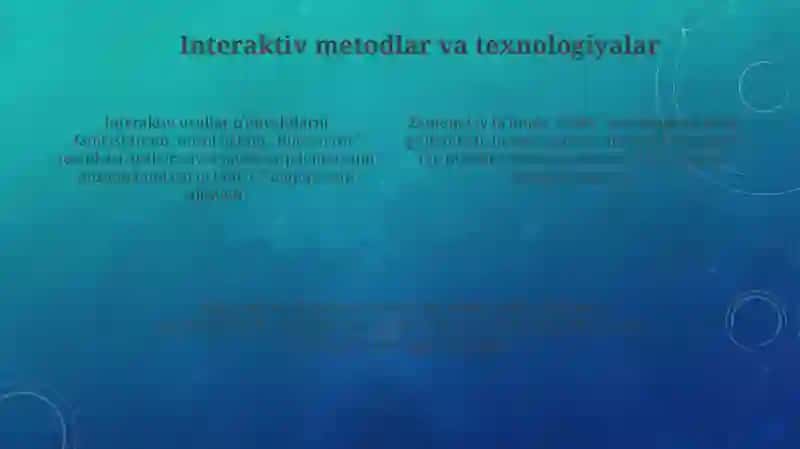 Zamonaviy o‘qitish shakllari va uslublari 4