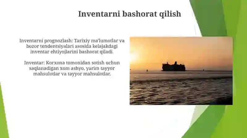 Inventarlar. Kirimni xisobga olish 4