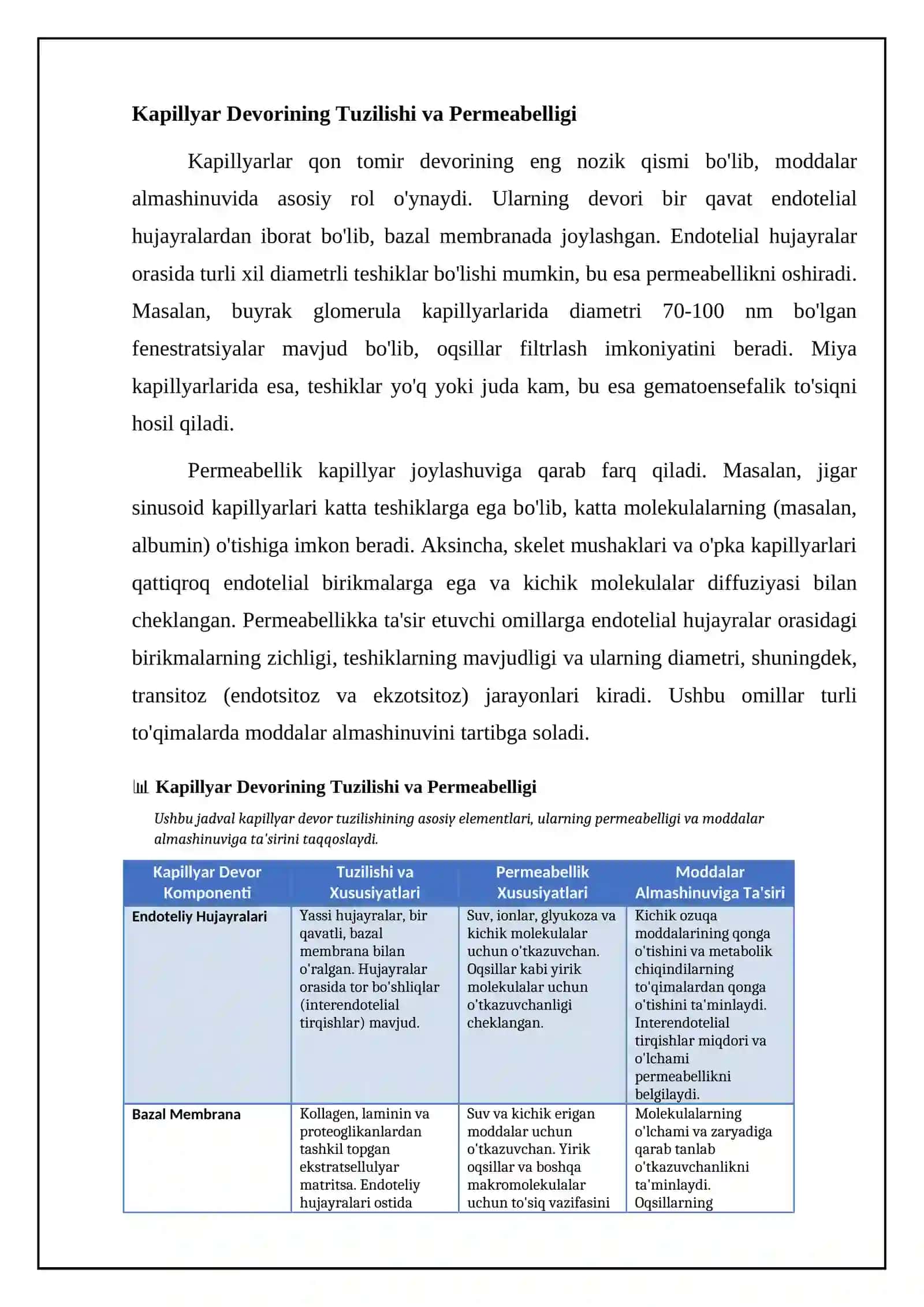 Qon tomirlari orqali moddalar almashinishining biofizikaviy mexanizmni 4