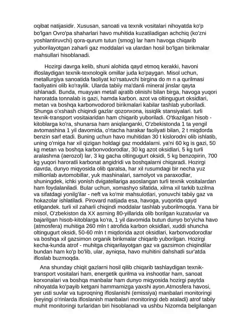 Atrof-muhitni ifloslastiruvchi asosiy omillar 4