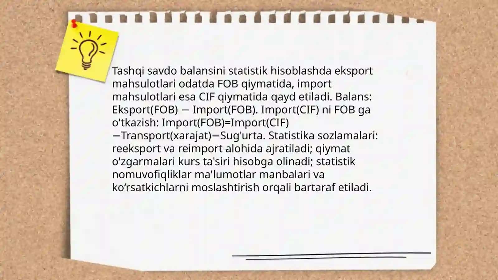Tashqi iqtisodiy faoliyatni statistik o'rganish usullari 4