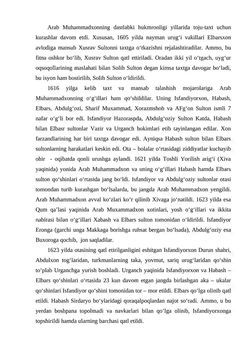 Xiva xonligi davlatchiligi tarixi 4