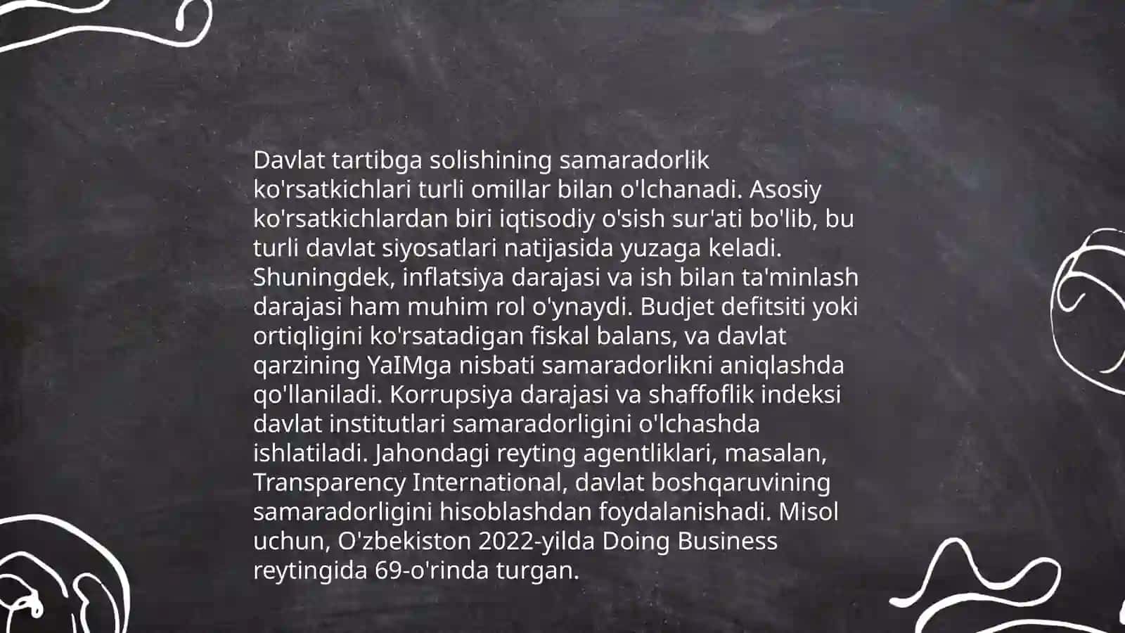 Iqtisodiy faoliyatni davlat tomonidan tartibga solish samaradorligi 4
