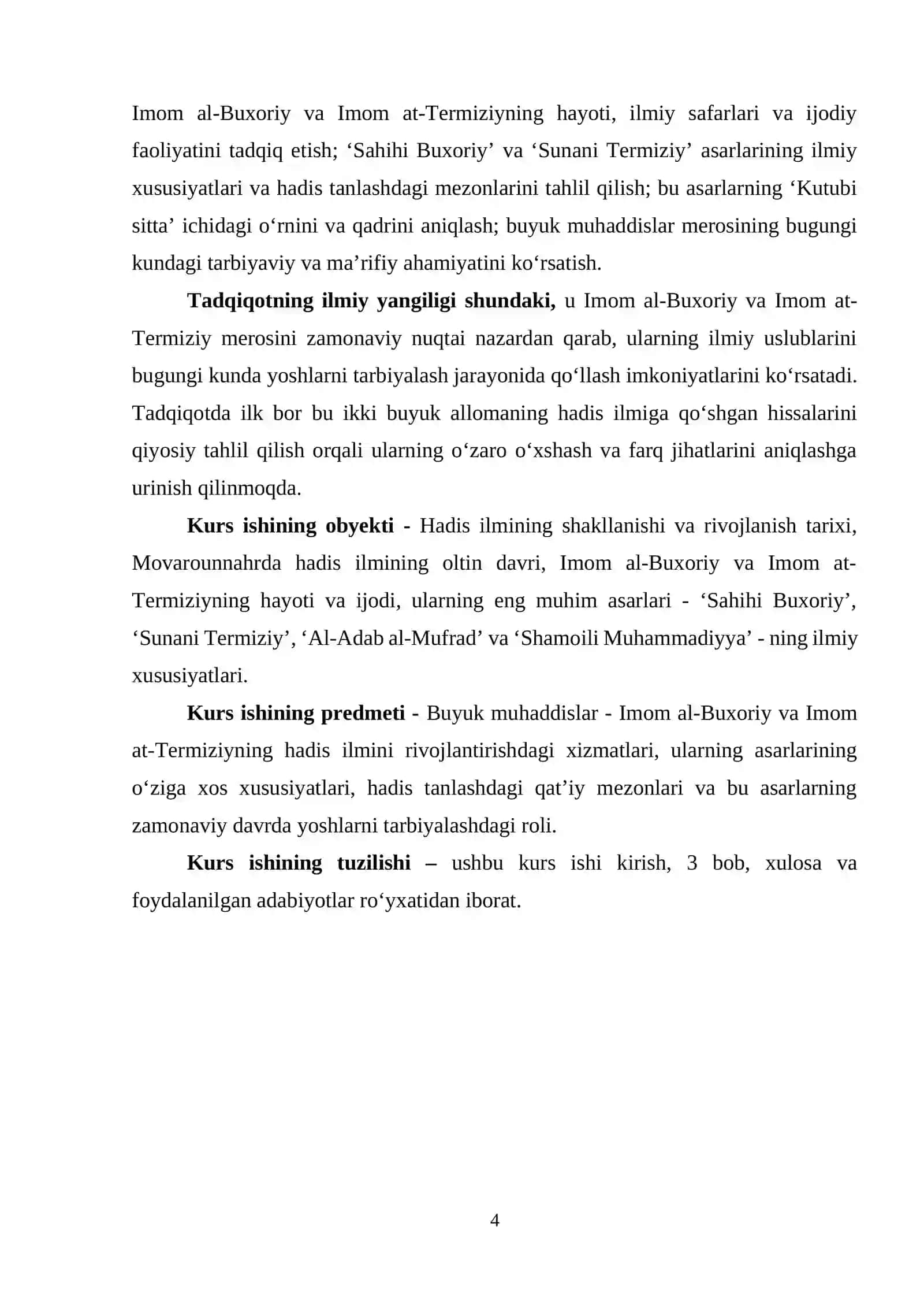 Imom-al Buxoriy va Imom at-Termiziyning hadis ilmini rivojlantirishdagi xizmatlari 4