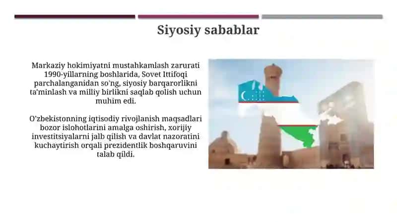 Oʻzbekistonda prezidentlik boshqaruvi joriy etilishi 4