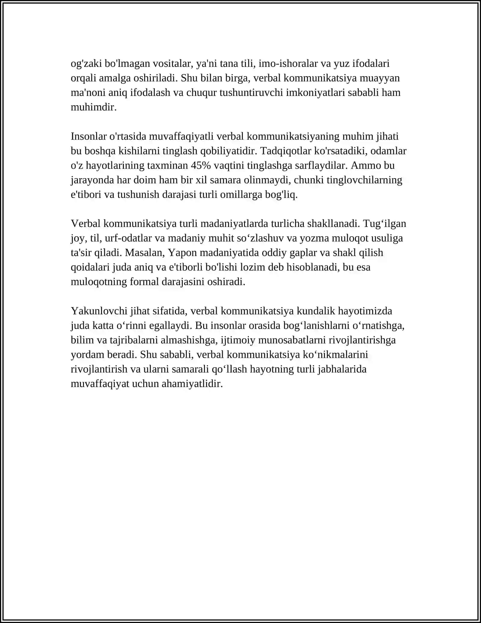 KOMMUNIKATIV TILSHUNOSLIK 4