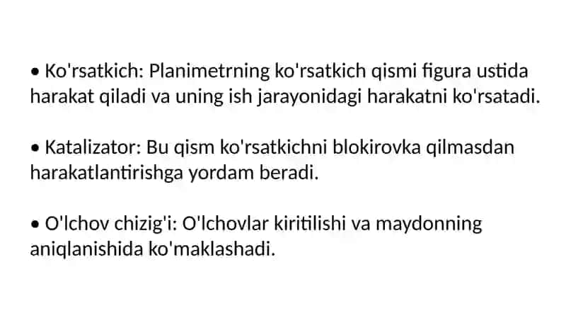 Planimetrning tuzilishi va tekshirish 4