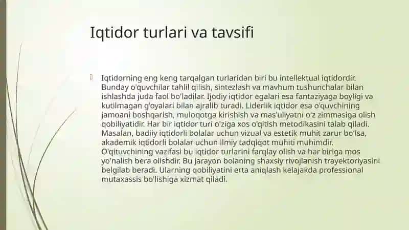 Iqtidor tushunchasi va tasnifi 4