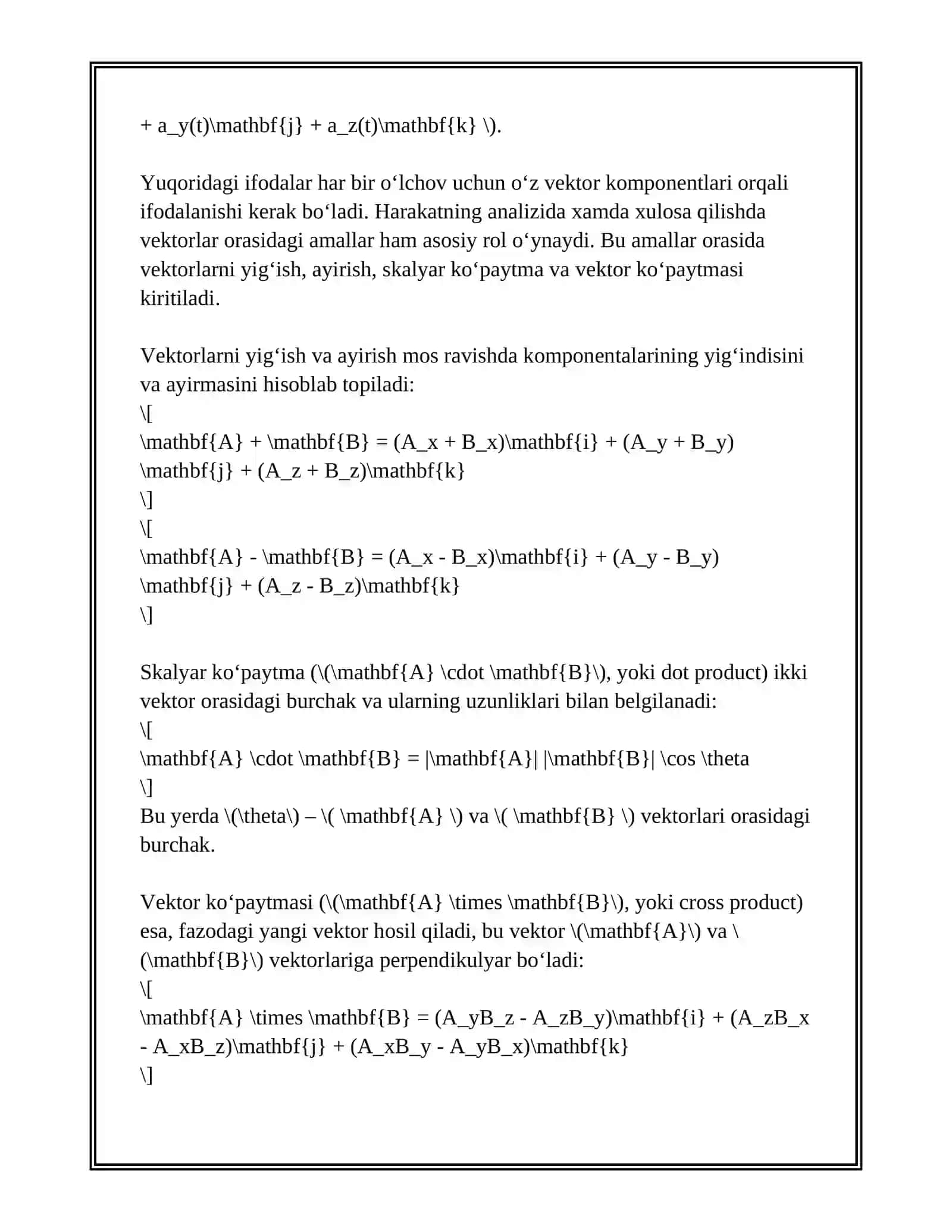 HARAKATNING ANALITIK IFODASI 4