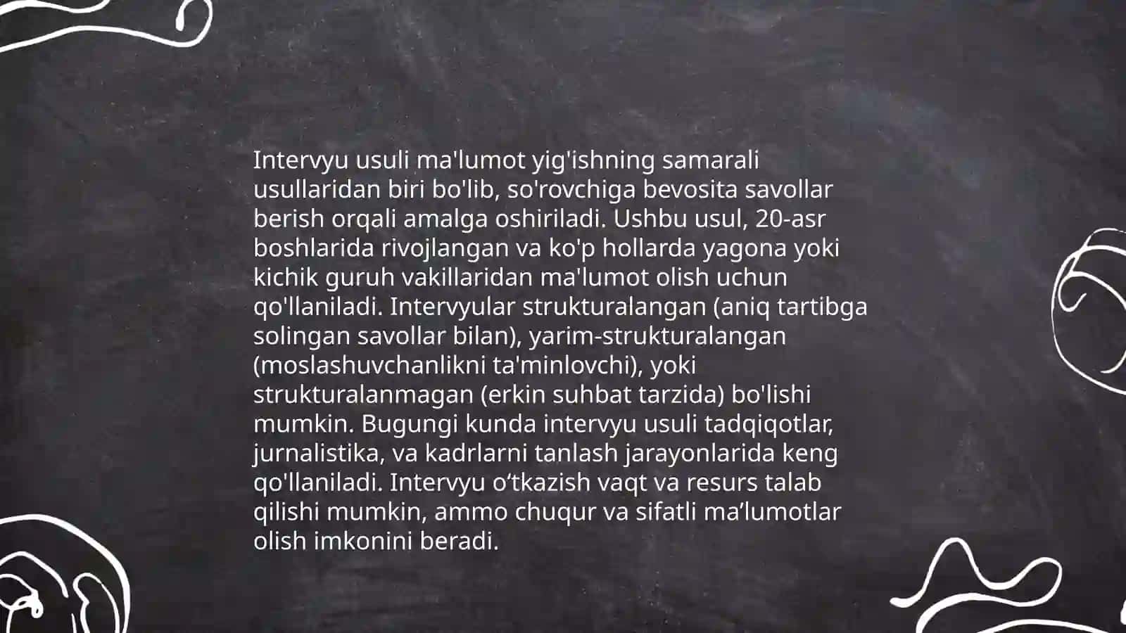 Shaxsni o'rganish metodlari 4