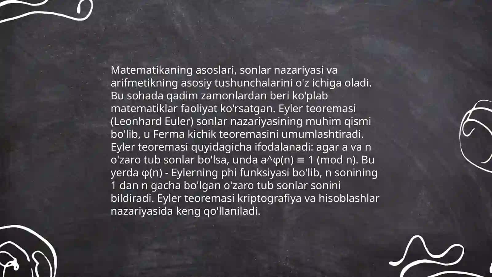 Eyler almashtirishlari 4