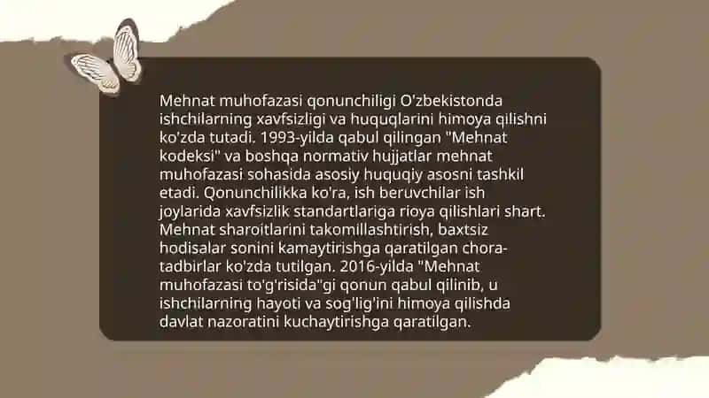 Mehnat shartnomasi taraflarining mehnatni muhofaza qilish sohasidagi huquq va majburiyatlari 4