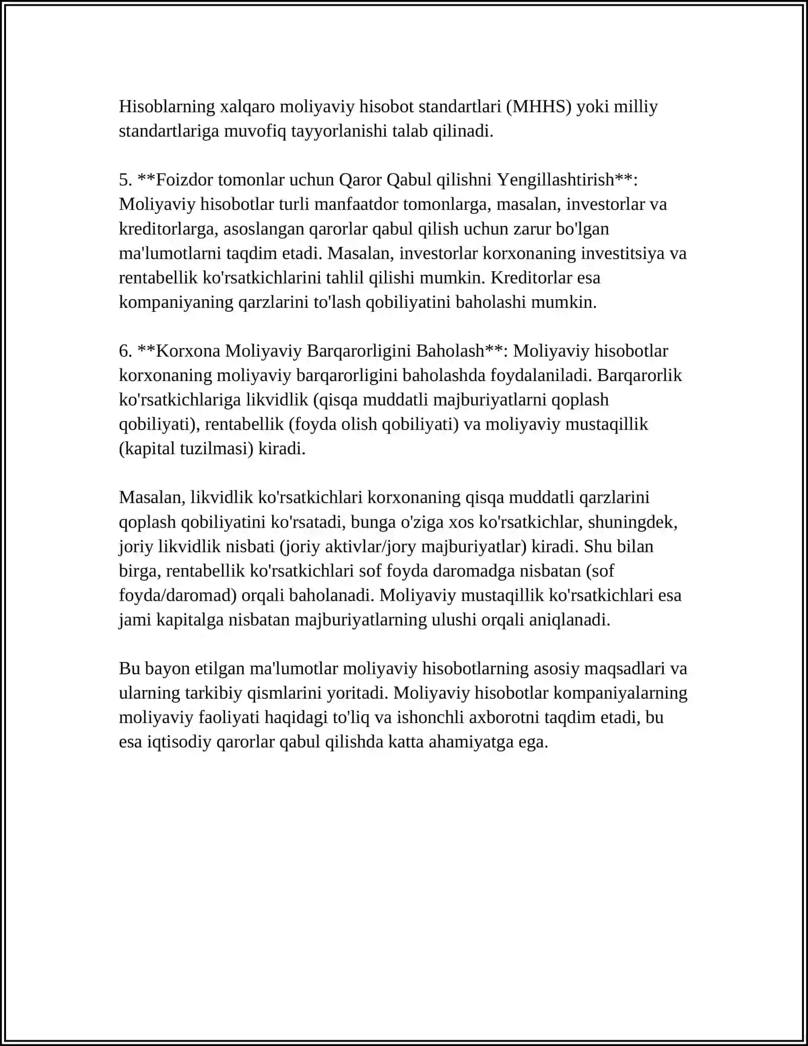 Moliyaviy Hisobotning Kontseptual Asosi 4