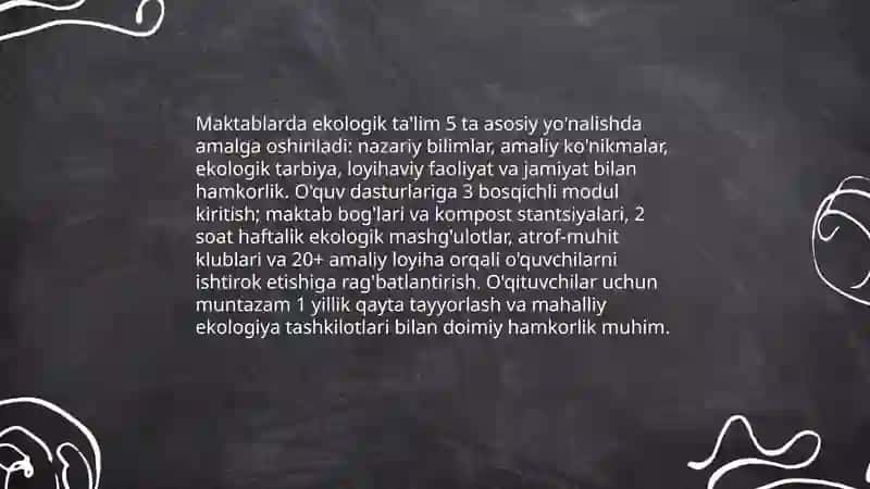 Kelajak maktabi - barqaror rivojlanish sari 4
